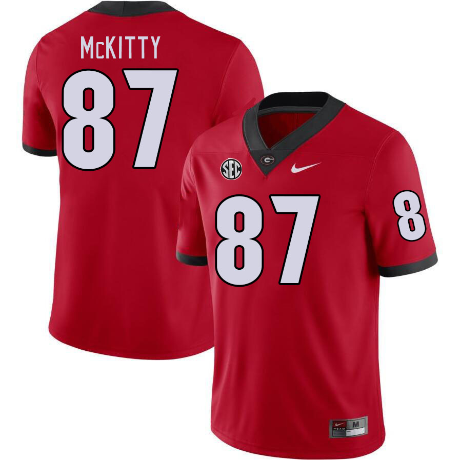 #87 Tre McKitty Georgia Bulldogs Jerseys Football Stitched-Retro Red